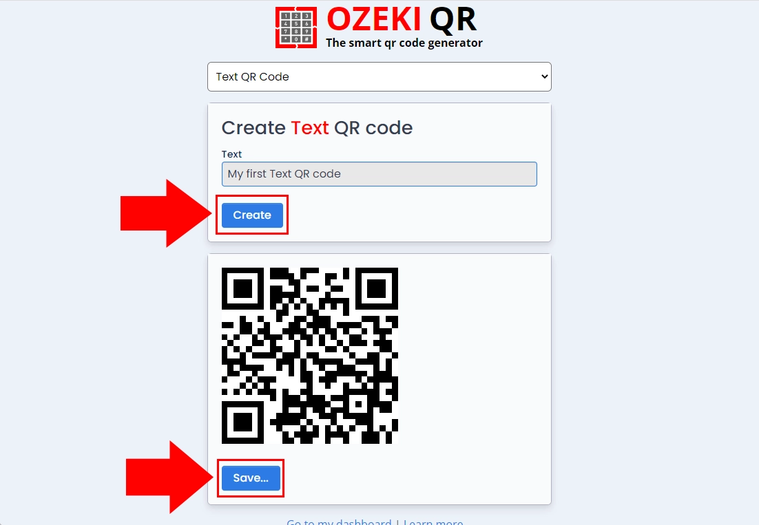create text qrcode